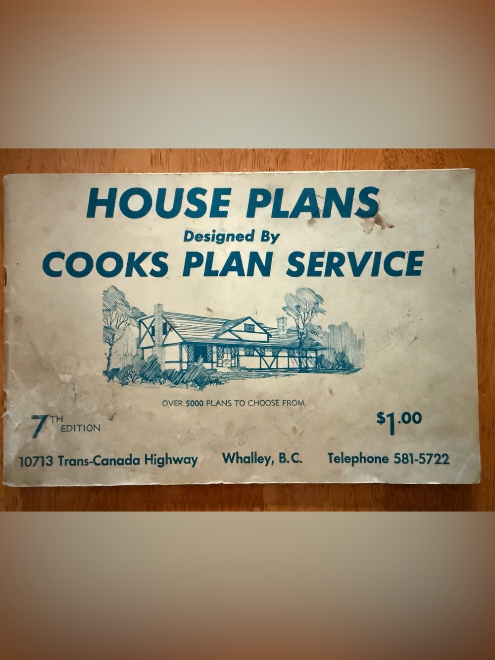 VINTAGE SOFTCOVER 1950’S HOUSE PLANS DESIGNED BY COOKS PLAN SERVICE 7TH EDITION